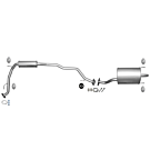 XHaust replacement exhaust system (Jazz 02-08) | 1323012 | A4H-TECH.COM