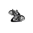 Sonar One Piece black head lights (Del Sol 92-98) | HL-CRX92J-JM/DL-HOK11J | A4H-TECH.COM