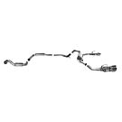 Bastuck Stainless steel 2,5'' / 64mm exhaust system dual twin tip 100mm incl TUV (Honda Civic 2015+ Type R FK2) | BT-CC-15-FK2 | A4H-TECH / ALL4HONDA.COM