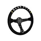 Bull Boost Performance Stuur zwart/witte stiksel suède 350mm (universeel) | BB-01-720053571356 | A4H-TECH / ALL4HONDA.COM