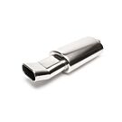 H-Gear Pro-Line Stainless steel sport rear muffler oval T-3 70x140mm (universal) | HG-96UNI1 | A4H-TECH / ALL4HONDA.COM