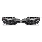 H-Gear DRL Headlights black LED yellow incl. E-MARK (BMW F30/F31 11-15) | HG-DRL-BMW-BLK | A4H-TECH / ALL4HONDA.COM