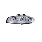 Sonar Angel Eyes headlights E-mark Chrome (Honda Civic 92-95 2/3drs) | HL-CV9223D-C | A4H-TECH / ALL4HONDA.COM