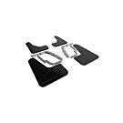 Rally Armor Spatlappen zwart/metallic zwart logo (Tesla model 3 17-23) | RA-MF62-UR-BLK/MBK | A4H-TECH / ALL4HONDA.COM