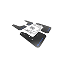 Rally Armor Mud Flaps black/blue logo (Civic 2017+ 1.0/1.5 FK6/FK7) | RA-MF71-UR-BLK/BL | A4H-TECH / ALL4HONDA.COM