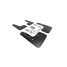 Rally Armor Mud Flaps black/dark grey logo (Civic 2017+ 1.0/1.5 FK6/FK7) | RA-MF71-UR-BLK/DGRY | A4H-TECH / ALL4HONDA.COM