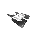 Rally Armor Mud Flaps black/white logo (Civic 2017+ 1.0/1.5 FK6/FK7) | RA-MF71-UR-BLK/WH | A4H-TECH / ALL4HONDA.COM