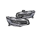 Sonar LED Koplampen zwart incl dynamic DRL V1 (Honda Civic 17-21 1.0/1.5/2.0 2/4/5 drs) | SR-HL-CV17-DRL-V1 | A4H-TECH