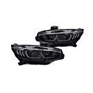 Sonar LED Dynamic Koplampen zwart + DRL/SEQ (Honda Civic 17-21 2/4/5 drs) | SR-HL-CV17-DRLSEQ-BLK | A4H-TECH