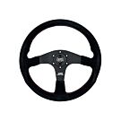 Mugen Racing stuur suède zwart met rode stiksels 350mm (universeel) | T-53100-XG8-K1S0-B2 | A4H-TECH