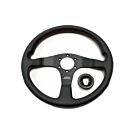 Mugen Racing stuur zwart leer met rode stiksels 350mm (universeel) | T-53100-XG8-K1S0-B3 | A4H-TECH