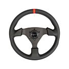 Vigor Monza (350mm) stuur geperforeerd leer 30mm zwart gekruiste stiksels (universeel) | VG-88014 | A4H-TECH / ALL4HONDA.COM
