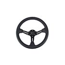 Vigor Daytona (350MM) stuur leer 70mm verdiept gekleurd stiksels (universeel) | VG-67134