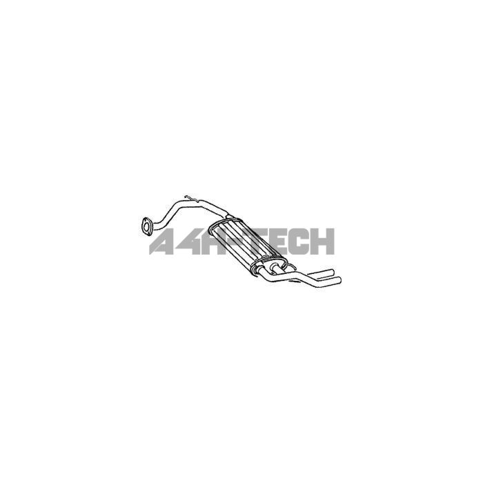 XHaust vervangings einddemper (Civic 88-91 3drs) | 1223006 | A4H-TECH main product photo