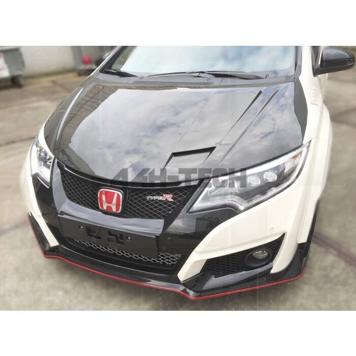 Aeroworks carbon motorkap JC stijl (Civic 2015+ Type R) | 12HDCV5DJCP-010FC | 12HDCV5DJCP010 | A4H-TECH main product photo