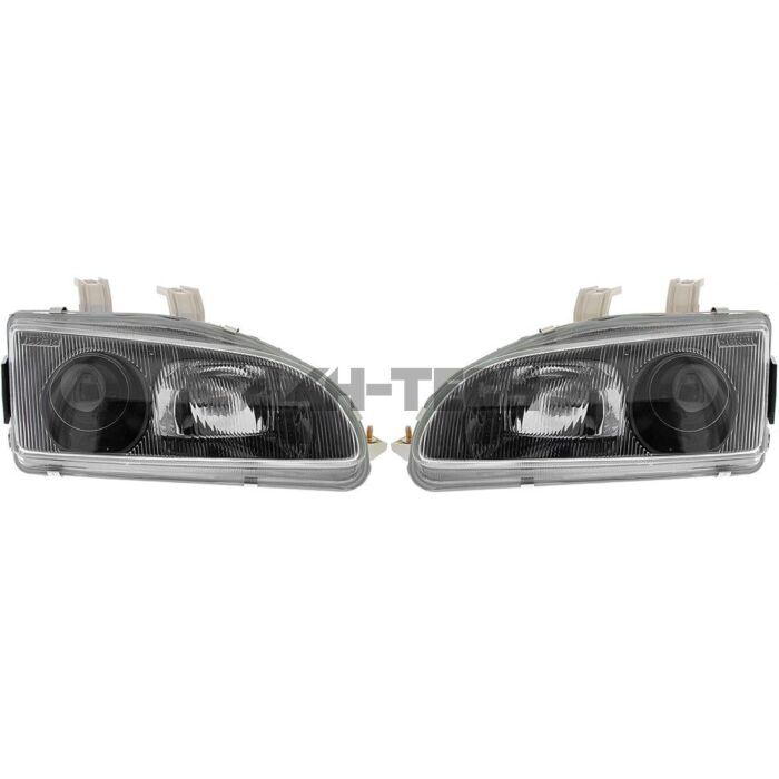 Denji Gen 1 headlights black + clear lens (Honda Civic 92-95 2/3drs) main product photo