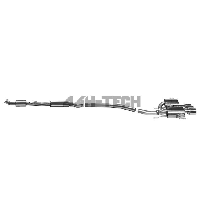 Bastuck 70mm SS exhaust system EC approved tripple exit + silencer flap (Honda Civic 2022+ 2.0 Type R FL5) | BT-CC-FL5 | A4H-TECH / ALL4HONDA.COM main product photo