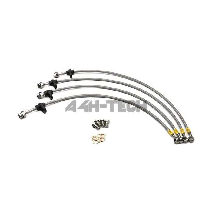HEL 4 piece set stainless steel brake lines (Honda Prelude 92-96) | Hel-247841-X | A4H-TECH / ALL4HONDA.COM main product photo