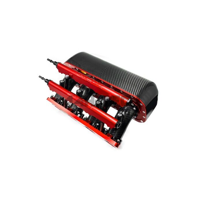 PracWorks Carbon Intake Manifold 20° Plenum + Dual Fuel Rail (Honda K20/K24 Engines) | PW-HK-N(D)-CTR | A4H-TECH.COM main product photo