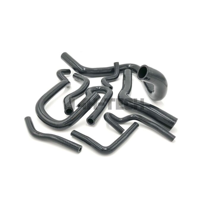 H-Gear Pro-Line 9-piece silicone radiator hose kit black (Honda B-serie engines) | H-CHB-9P-BK | A4H-TECH main product photo