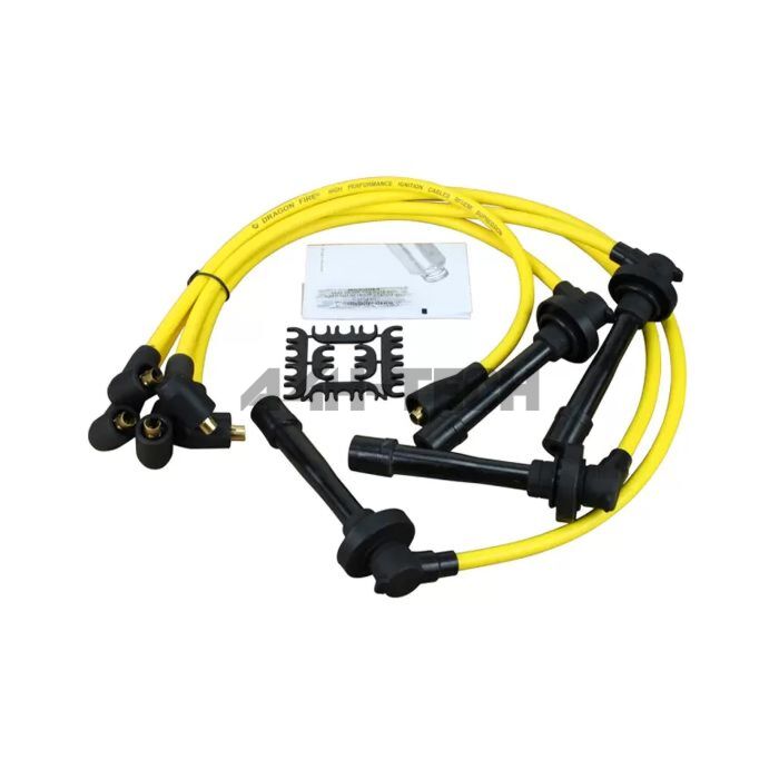 Dragon Fire Performance spark plug wire set yellow (Honda Civic/CRX/Del Sol/Integra) | PWTD-DF-Y | A4H-TECH / ALL4HONDA.COM main product photo