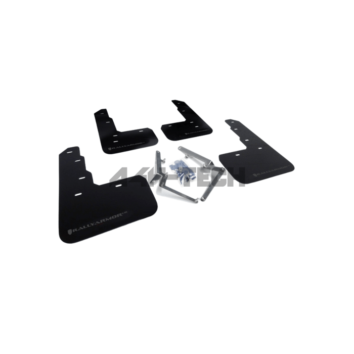Rally Armor Mud Flaps black/dark grey logo (Honda Civic 17-21 2.0 Type R Turbo FK8) | RA-MF47-UR-BLK/DGRY | A4H-TECH / ALL4HONDA.COM main product photo