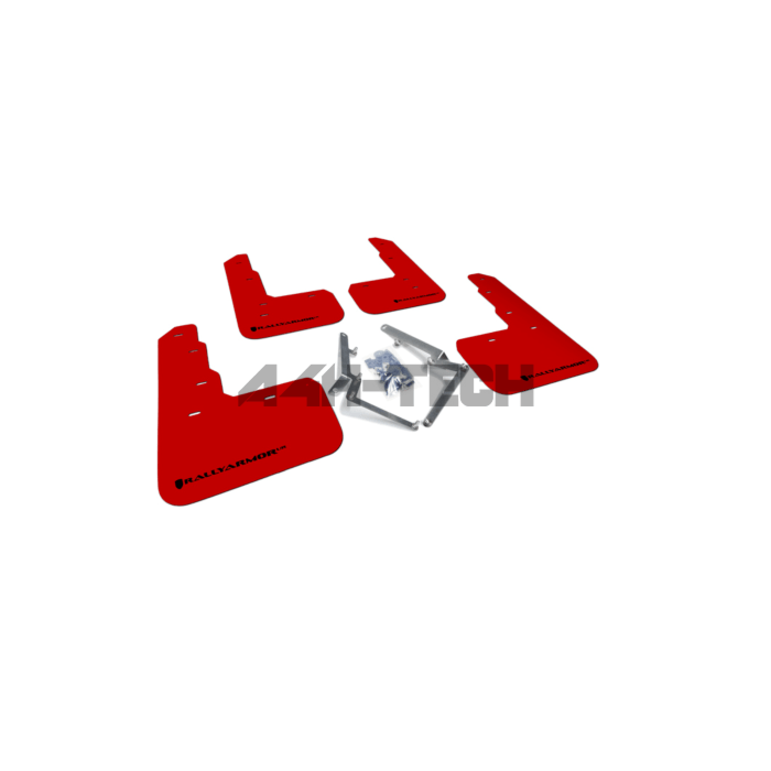 Rally Armor Mud Flaps red/black logo (Honda Civic 17-21 2.0 Type R Turbo FK8) | RA-MF47-UR-RD/BLK | A4H-TECH / ALL4HONDA.COM main product photo