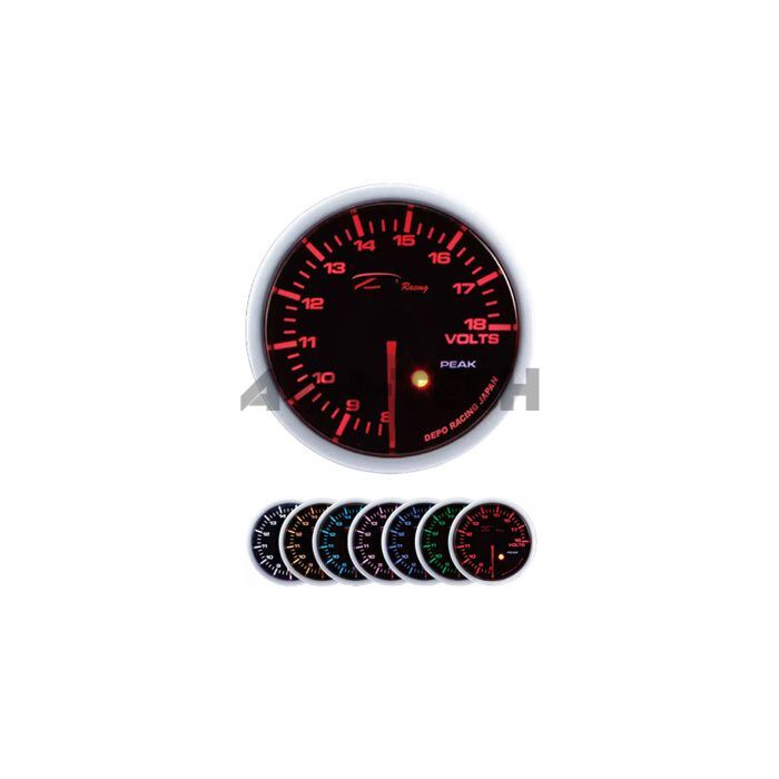Depo Racing Volt gauge SKPK Series 52mm (universal) | SKPK-SC5291B | A4H-TECH / ALL4HONDA.COM main product photo
