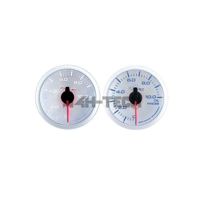 Depo Racing Oil pressure gauge WBL Series 52mm (universal) | WBL5227W | A4H-TECH / ALL4HONDA.COM main product photo