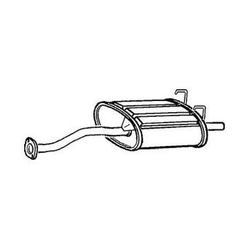 XHaust replacement rear muffler (Civic 92-95/96-00 3drs & Del Sol) | 1223015 | A4H-TECH.COM