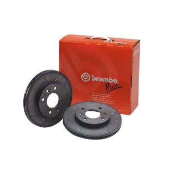 Brembo Max grooved brake discs front (Civic 92-98) | BR-09.5285.75(X2) | A4H-TECH.COM