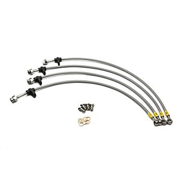 HEL 4 delige set RVS remleidingen schijfrem (Accord 98-02 Type R)