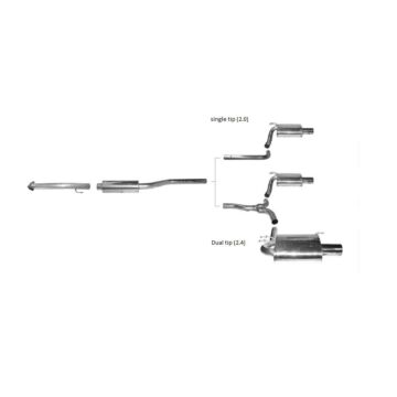Bastuck 70mm RVS uitlaatsysteem EC gekeurd tripple exit + silencer flap (Civic 17+ FK7/FK8) | BT-FK7/FK8-TTBB-WF | A4H-TECH / ALL4HONDA.COM