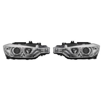 H-Gear DRL Hauptscheinwerfern chrome LED gelbe incl. E-MARK (BMW F30/F31 11-15) | HG-DRL-BMW-CH | A4H-TECH / ALL4HONDA.COM