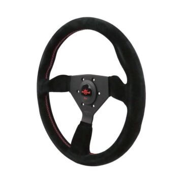 Personal Grinta (330MM/350MM) stuur suede Zwart/rode stiksels (universeel)
