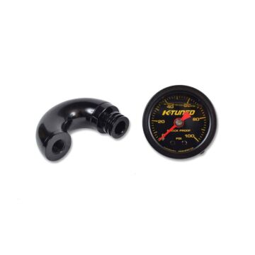 K-Tuned fuel pressure gauge 0-100 PSI + fitting (universal) | KT-KR-FIT-CMFG | A4H-TECH.COM
