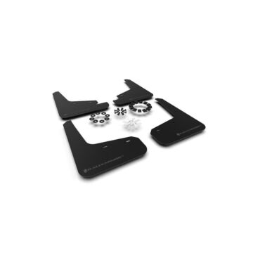 Rally Armor Spatlappen zwart/grijs logo (Tesla model Y 20-23) | RA-MF72-UR-BLK/DGRY | A4H-TECH / ALL4HONDA.COM