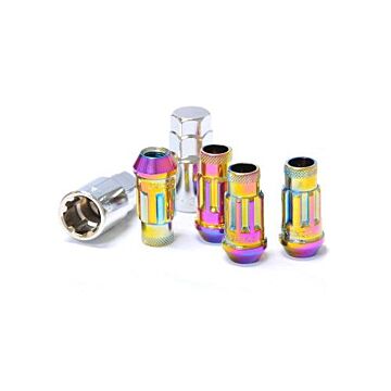 Muteki SR 48 Neo Chrome locking nuts (open end) M12x1.5 (conical) | MU-32902N | A4H-TECH.COM