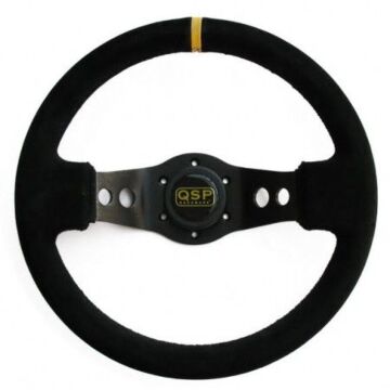 QSP Stuur Suede 65mm verdiept zwart 2 spaaks 330mm (universeel) | QS.S70Z2 | A4H-TECH.COM