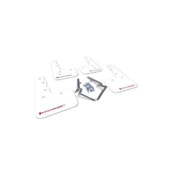Rally Armor Spatlappen wit/rood logo (Honda Civic 17-21 2.0 Type R Turbo FK8) | RA-MF47-UR-WH/RD | A4H-TECH / ALL4HONDA.COM
