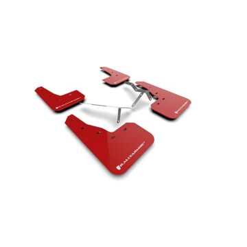 Rally Armor Spatlappen rood/wit logo (Honda Civic 2022+ FL1/FL4) | RA-MF90-UR-RD/WH | A4H-TECH / ALL4HONDA.COM