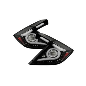 Sonar black chrome LED rückleuchten (Honda Civic 17-21 FK6/FK7/FK8) | SR-5088819 | A4H-TECH / ALL4HONDA.COM