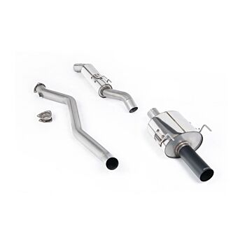 Milltek stainless steel 3'' / 76mm exhaust system single wall tip black (Honda Integra 01-06 Type R DC5/RSX)