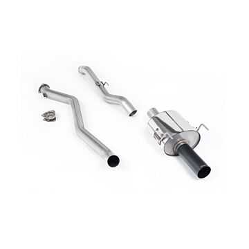 Milltek stainless steel 3'' / 76mm exhaust system single wall tip black no-muffler (Honda Integra 01-06 Type R DC5/RSX)