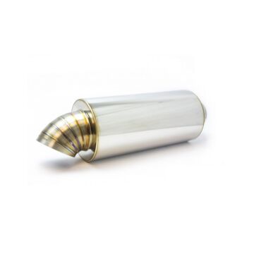 H-Gear RVS einddemper Turn down stijl 2.5 inch (Universeel) | HG-42483 | A4H-TECH.COM