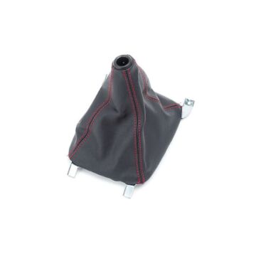 VMS Racing Schaltsack leder mit rote Nähten (Honda Civic/CRX/Del sol/Integra/Prelude/Accord)