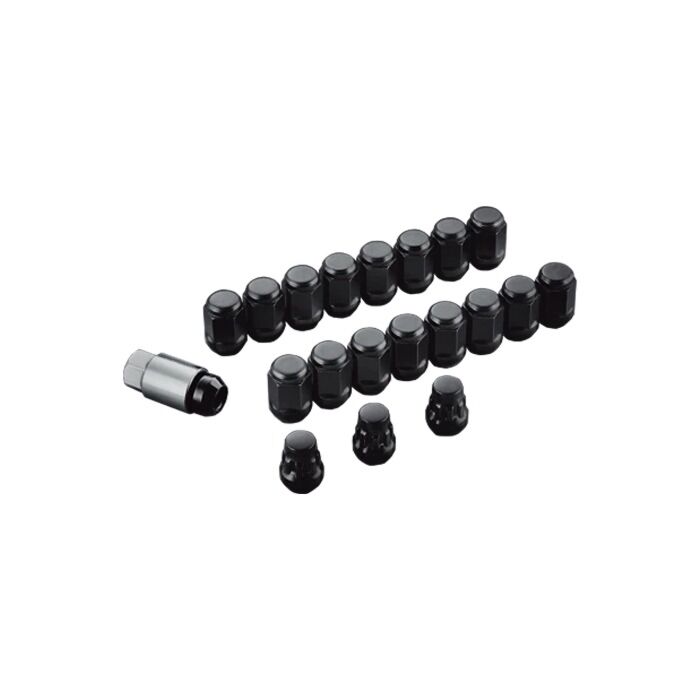 Mugen Wielmoeren / wielsloten zwart M14x1.5 (universeel) | 08181-XG8-K1S0-BL | A4H-TECH