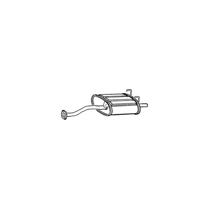 XHaust replacement rear muffler (Civic 92-95/96-00 3drs & Del Sol) | 1223015 | A4H-TECH.COM