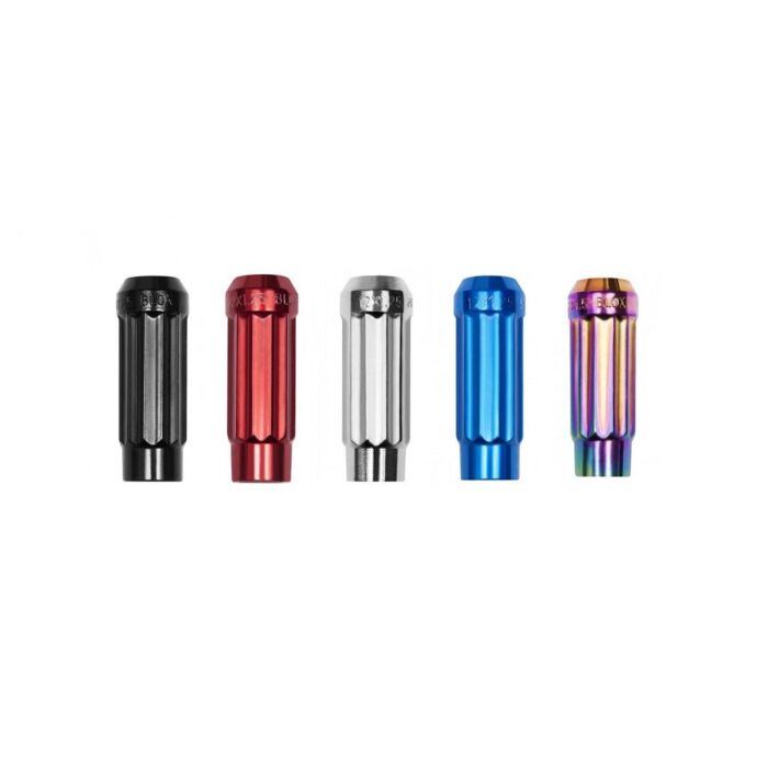 D1 Spec wheel nuts M12x1.5mm neo chrome (conical) | D1-LN-L50-L-NEO | A4H-TECH.COM
