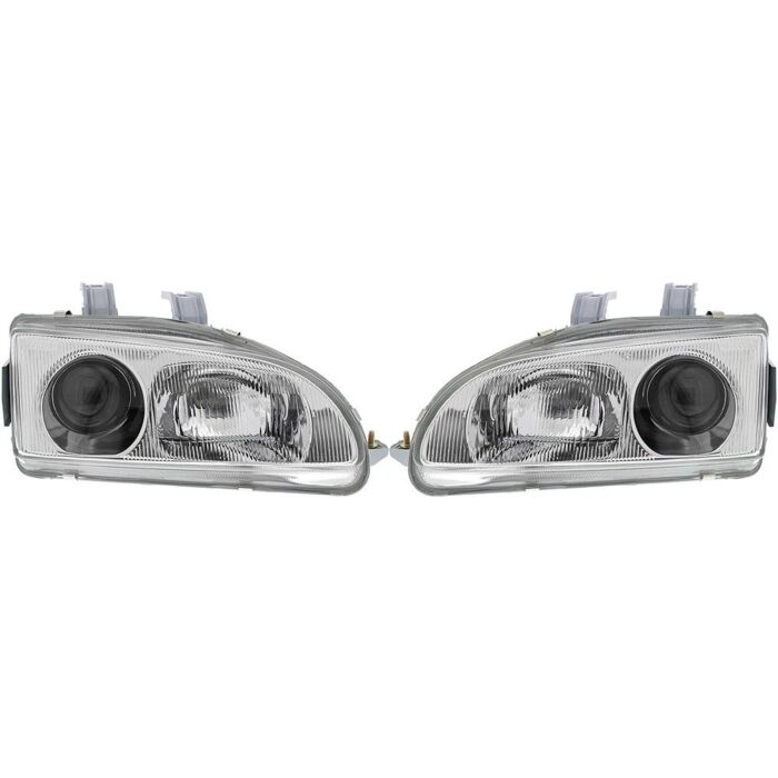 Denji Gen 1 head lights chrome + clear lens (Civic 92-95 2/3drs) | HL-CV92J-C-GEN1 | A4H-TECH.COM